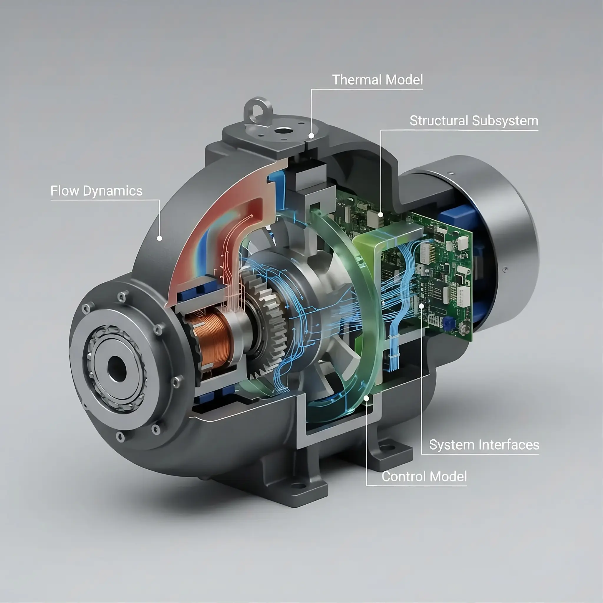 MBSE-Systemarchitektur – Komponentenstruktur mit Subsystem-Labels
